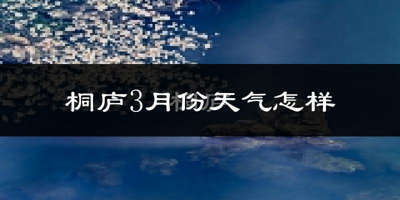 桐庐县3月份天气如何?冷热情况怎么样?